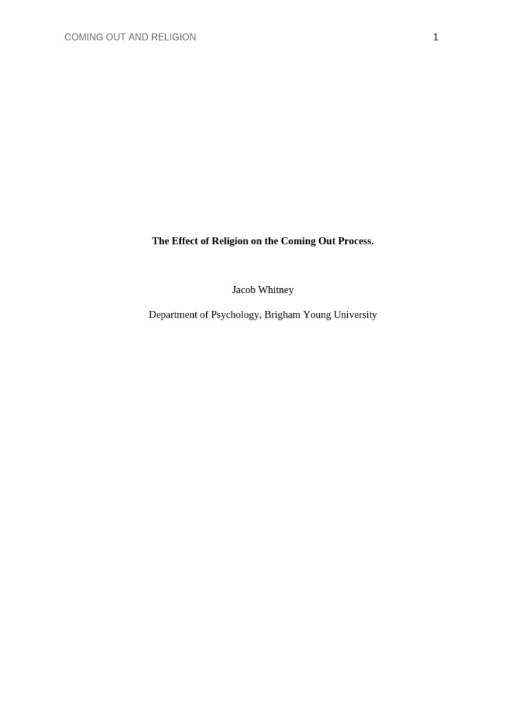 Coming Out Lit | PDF