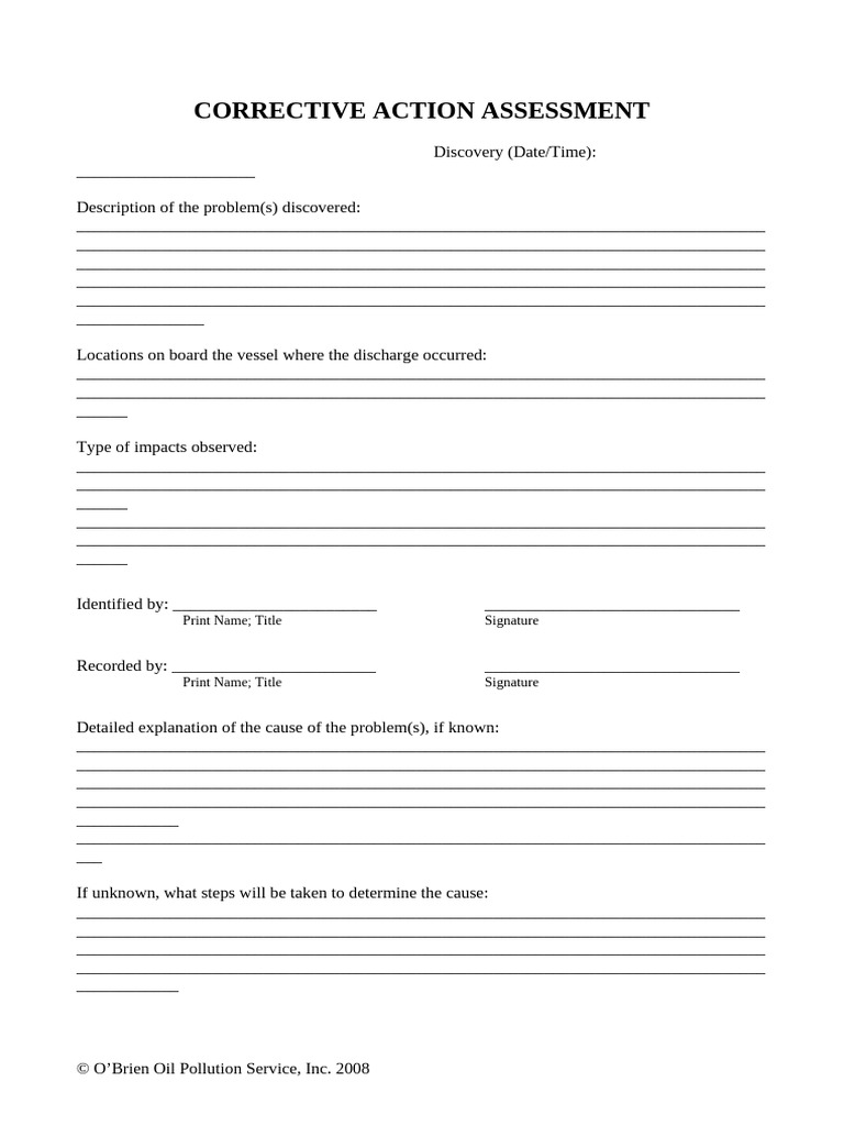 Enclosure 2 - Corrective Action Register | PDF
