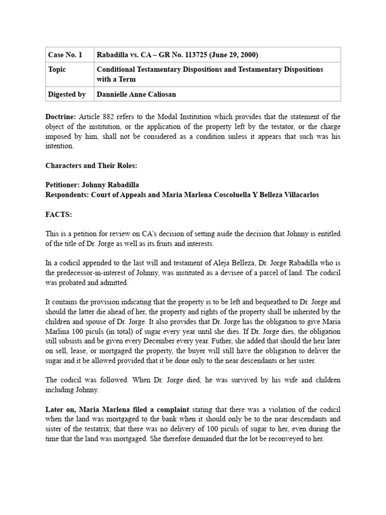 1 - Rabadilla Vs CA | PDF
