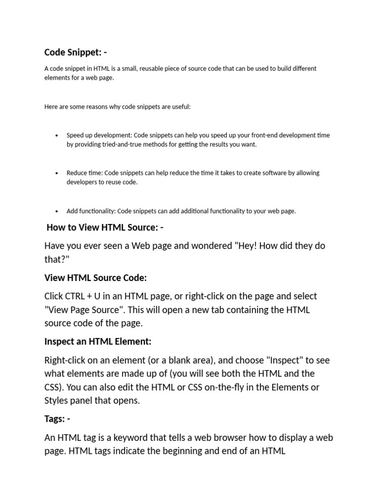 HTML Notes | PDF