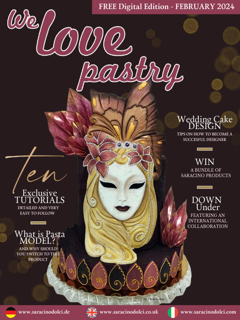 Saracino We Love Pastry Free Monthly Cake Decorating Magazine Feb 2024 | PDF