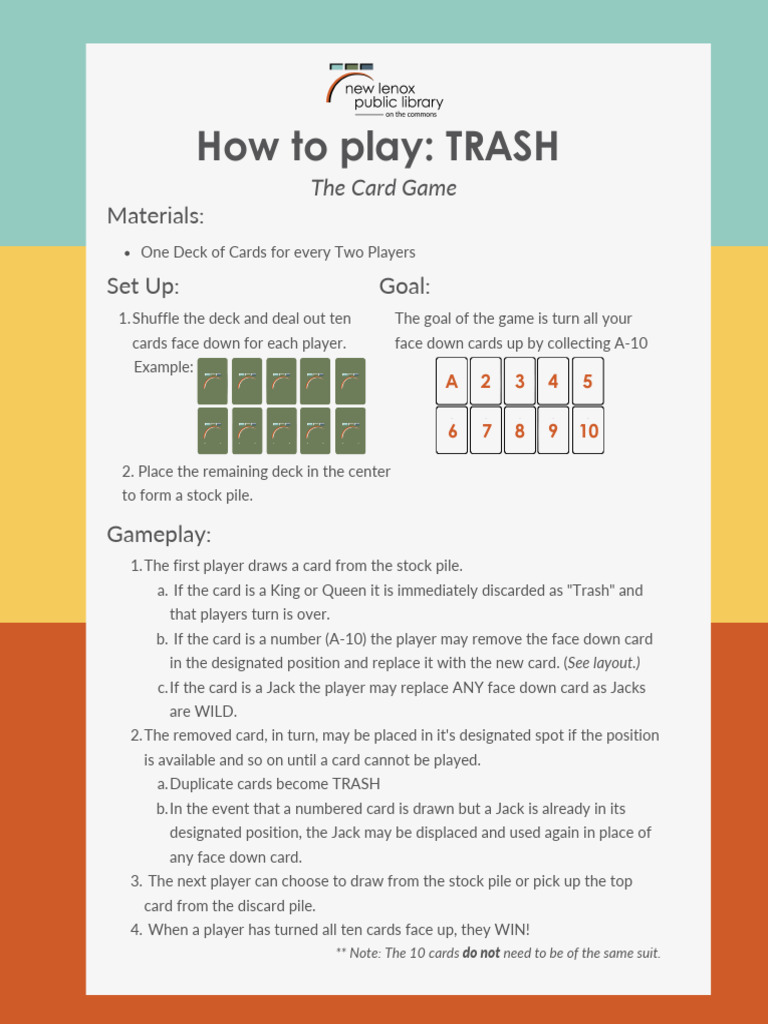 How To Play Trash Card Game Youtube