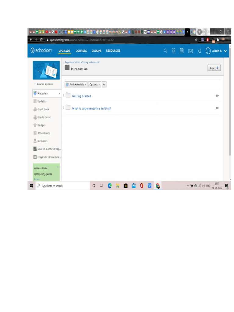 Screenshots of The First Module | PDF