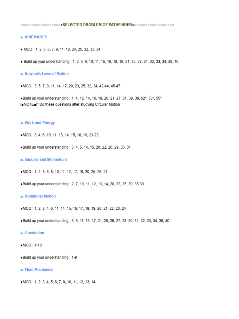 Selected Problems Pathfinder | PDF