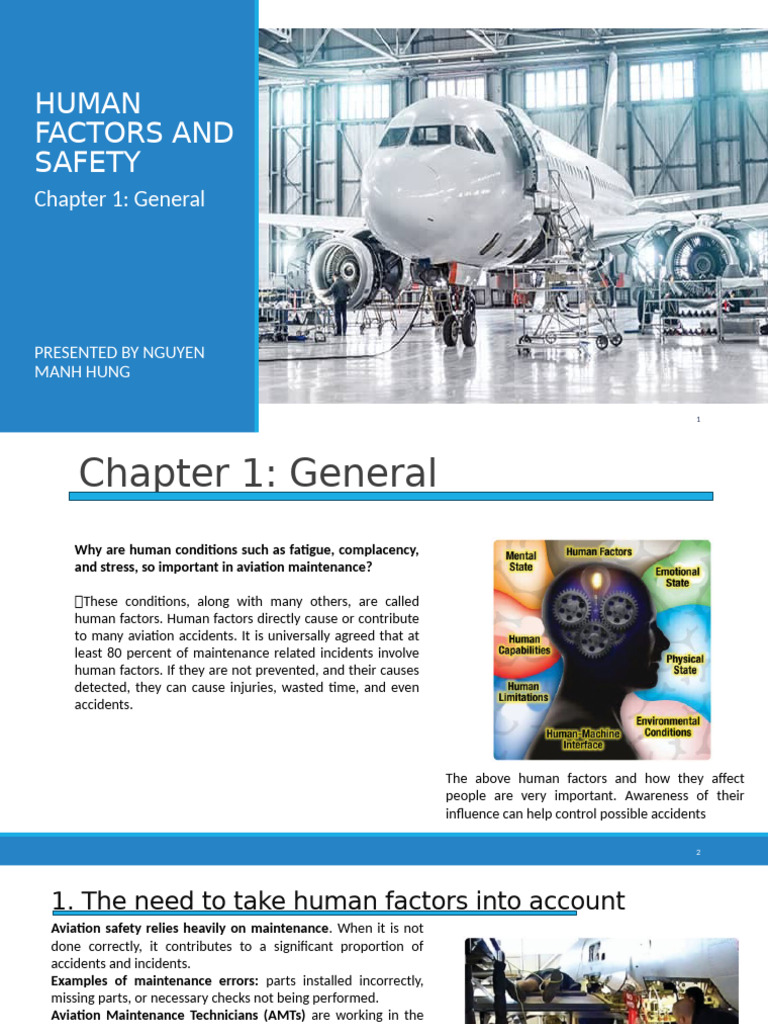 Human Factors and Safety - Chapter 1 | PDF