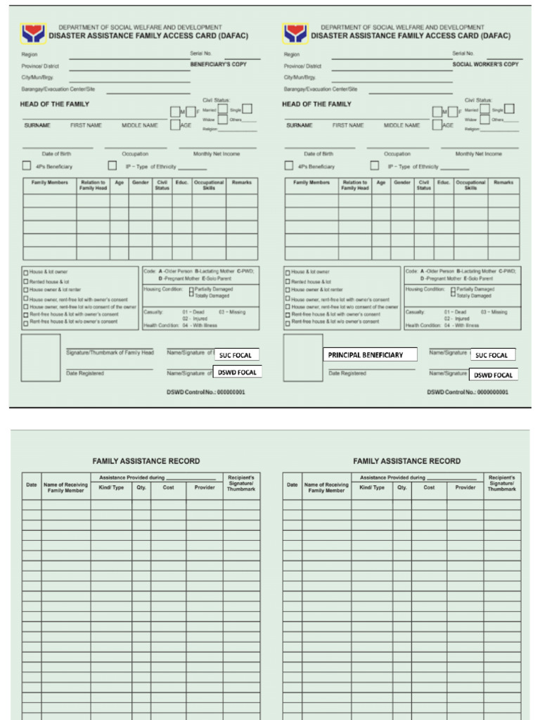 Dafac Revised Form | PDF