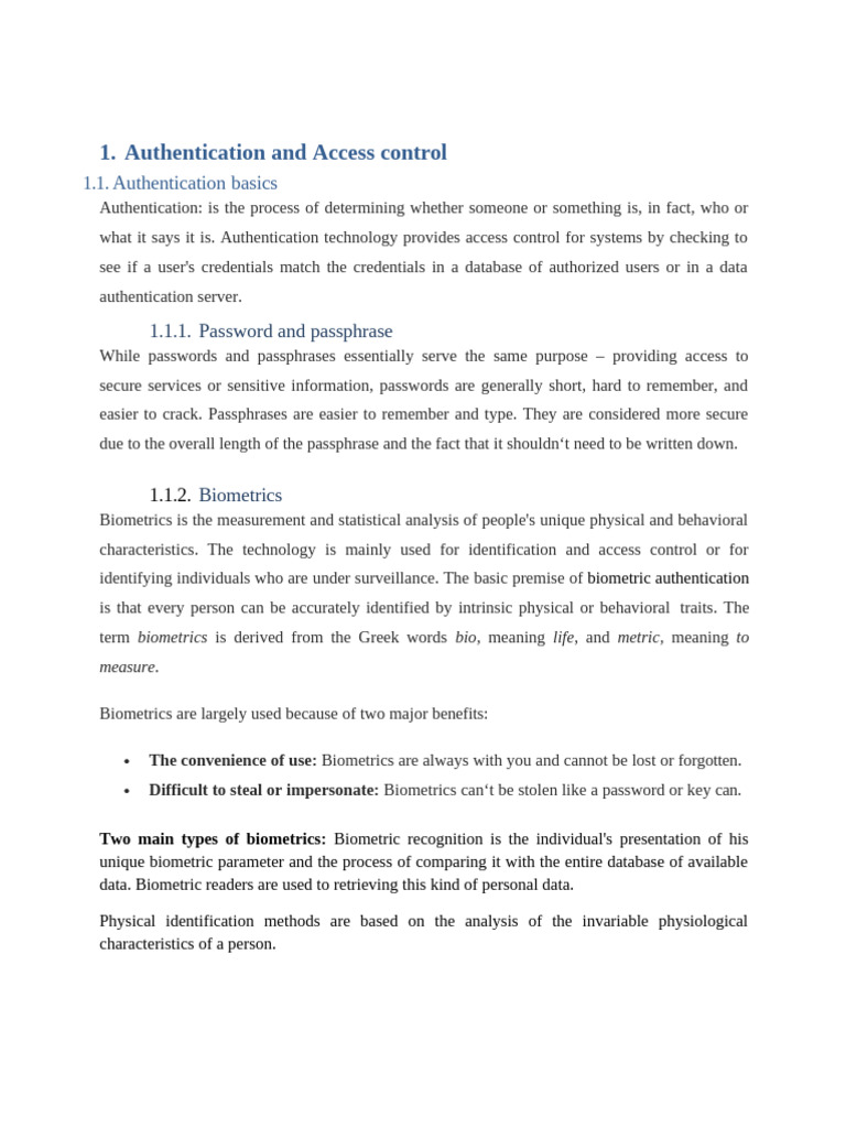 Authentication and Access Control | PDF