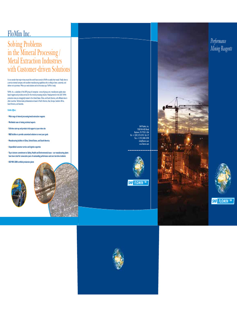 FloMin: Innovative Mining Reagents Solutions | PDF | Mining | Materials