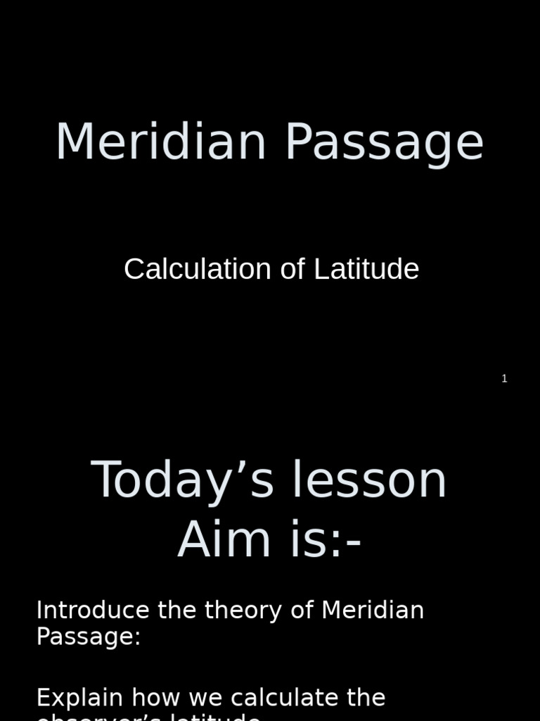 05 Meridian Passage | PDF