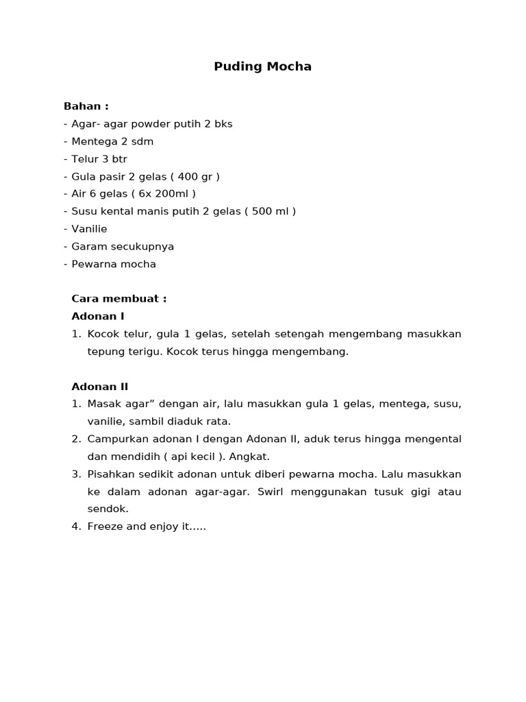 Puding Mocha | PDF