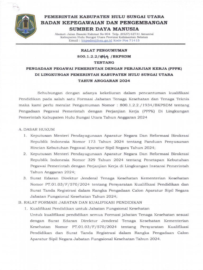 Ralat pengumuman p3k 2024 pdf
