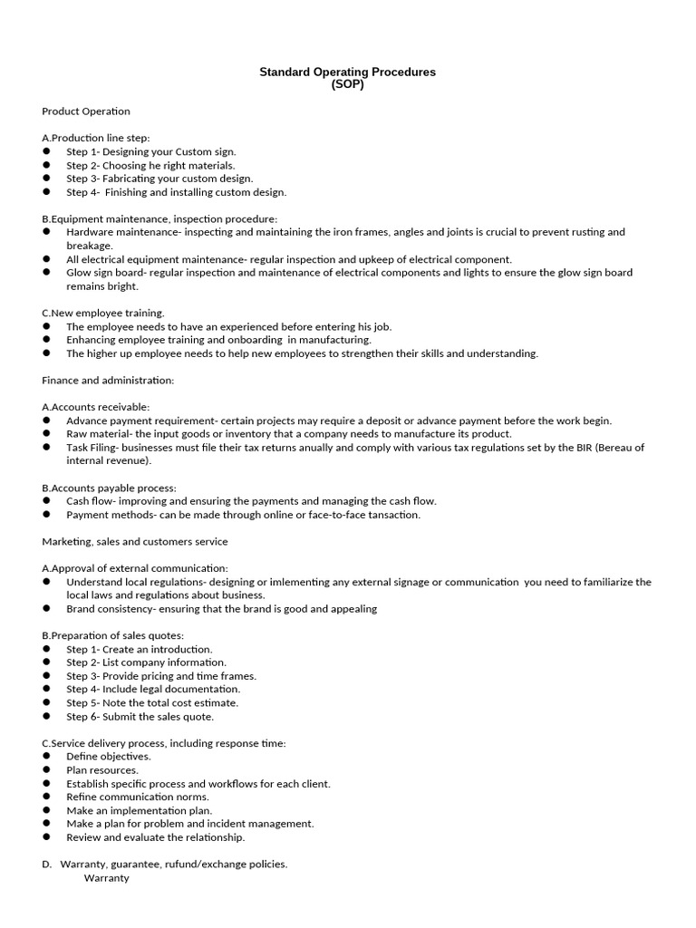 HOW TO WRITE STANDARD OPERATING PROCEDURES PDF intelligence overview