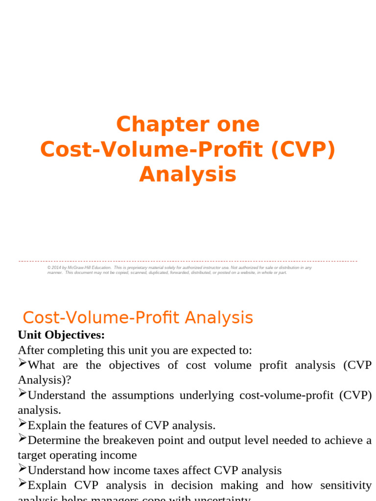 Chap1 CVP Analysis | PDF