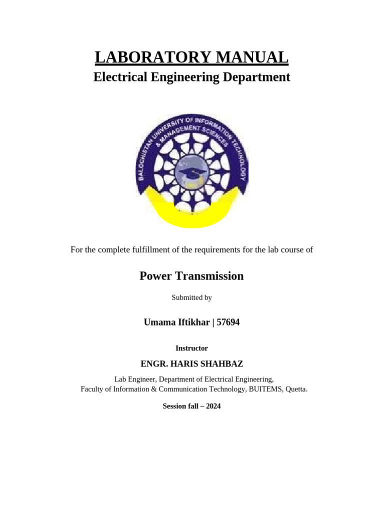Haseeb PT Lab 1 | PDF