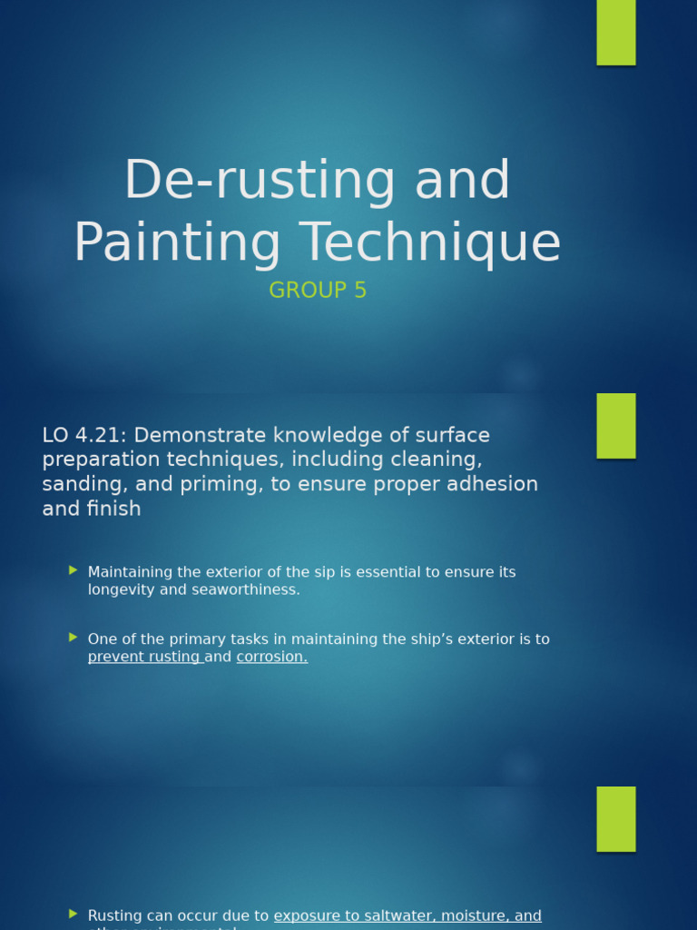 De-Rusting and Painting Technique | PDF