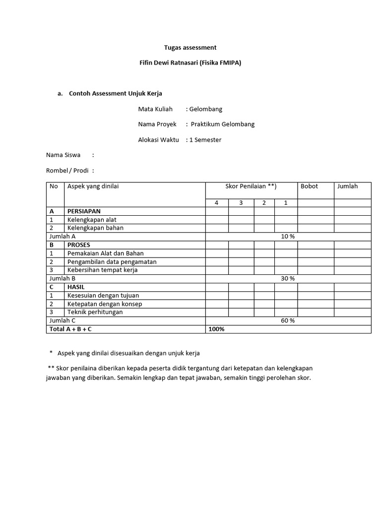 Tugas Assessment Na Am | PDF