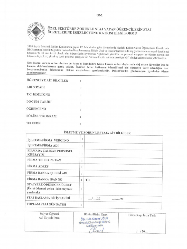 Issizlik Fonu Katki Formu | PDF