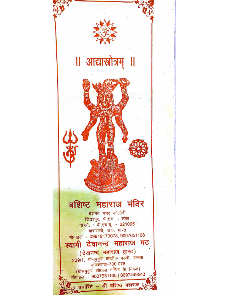 Adya Stotram | PDF