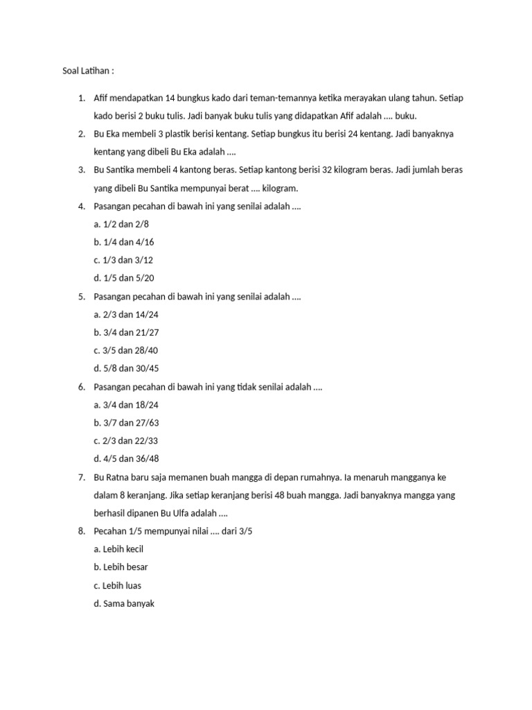 Soal Latihan Pdf