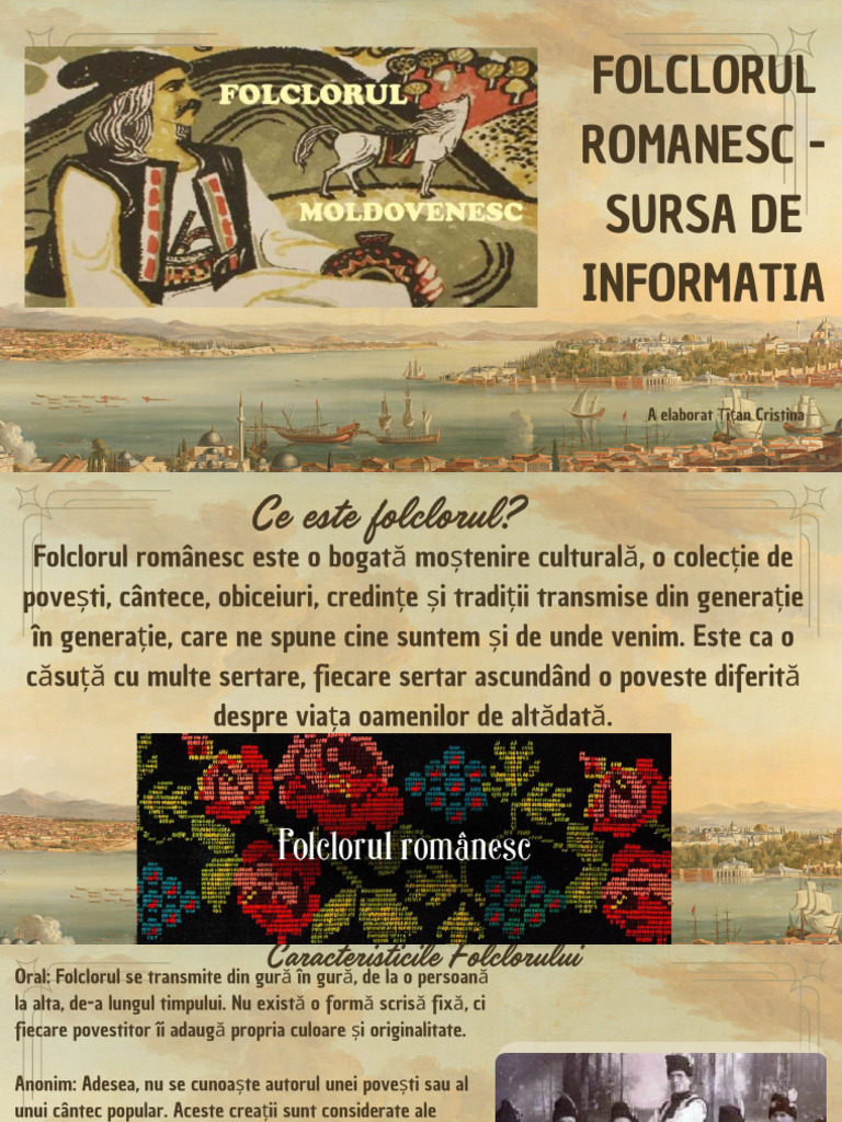 Folclorul Romanesc - Sursa de Informatia - 20240930 - 123731 - 0000 | PDF