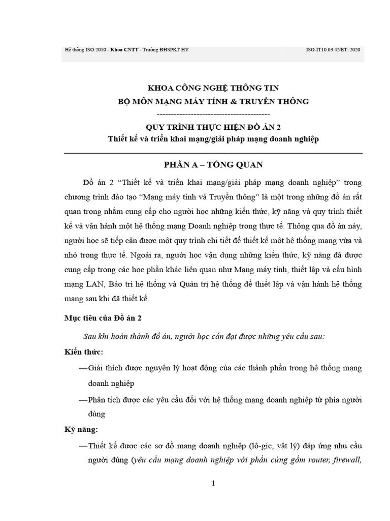 ISO-IT10.03.4NET-Quy Trinh Do An 2 | PDF