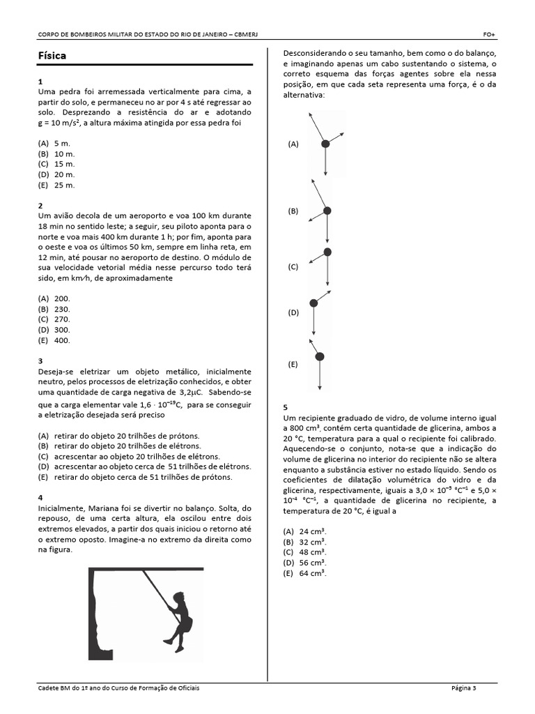 Fisica Lista 1 Fo | PDF