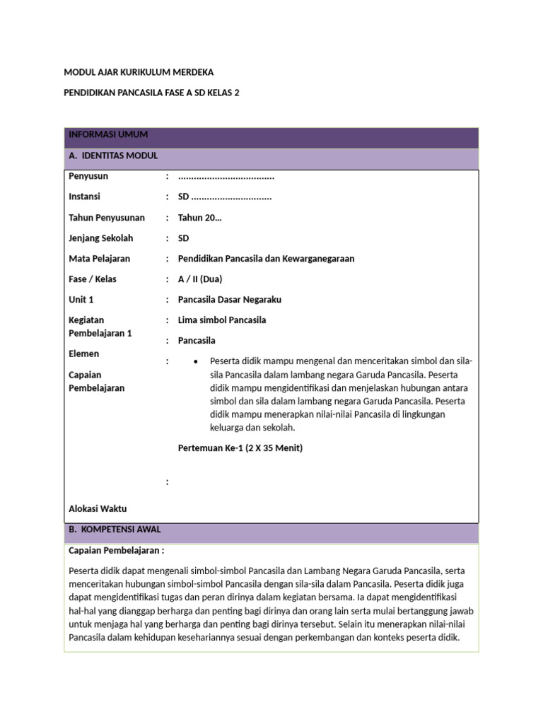 Modul Ajar Kurikulum Merdeka | PDF