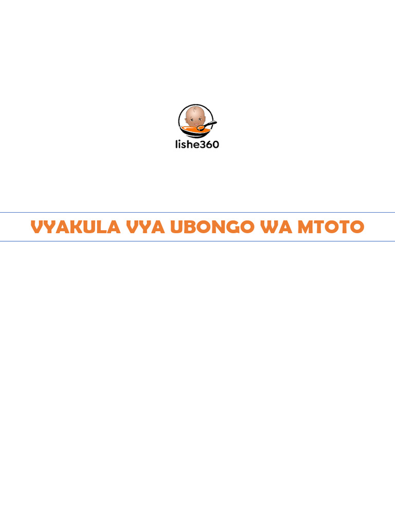 Kitabu Cha Vyakula 5 Vya Ubongo | PDF