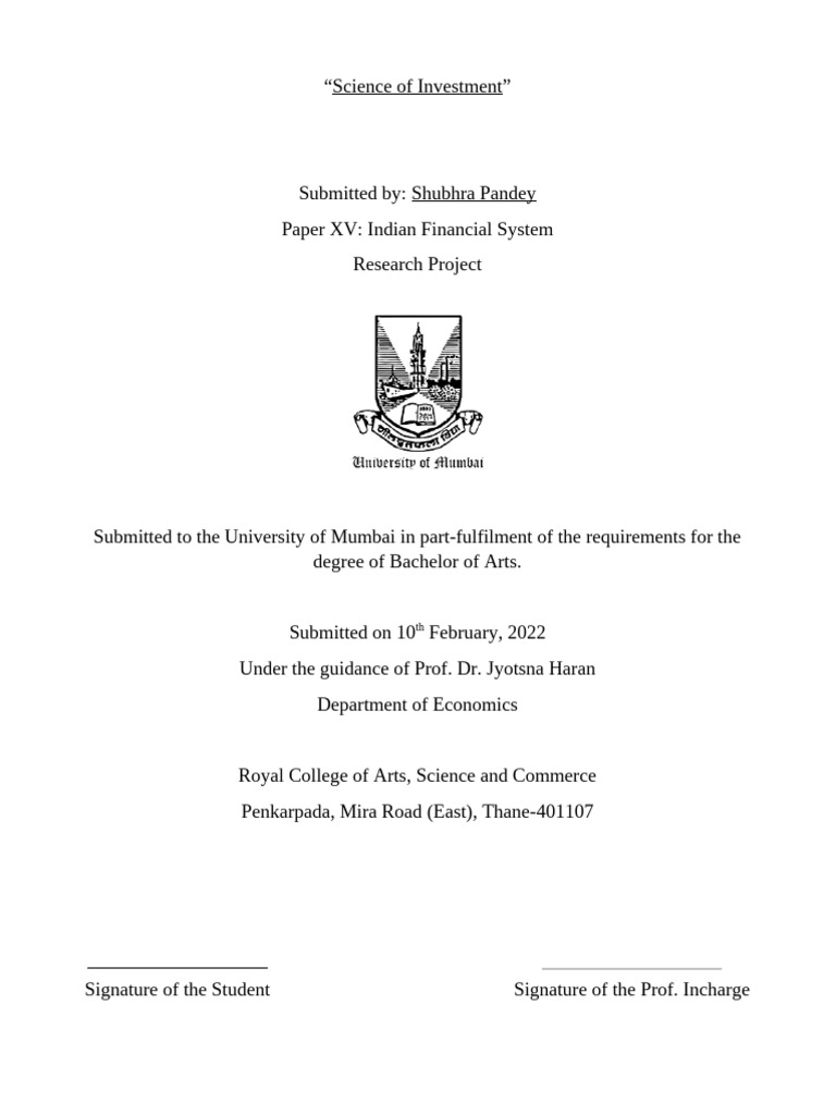IFS Science of Investment | PDF