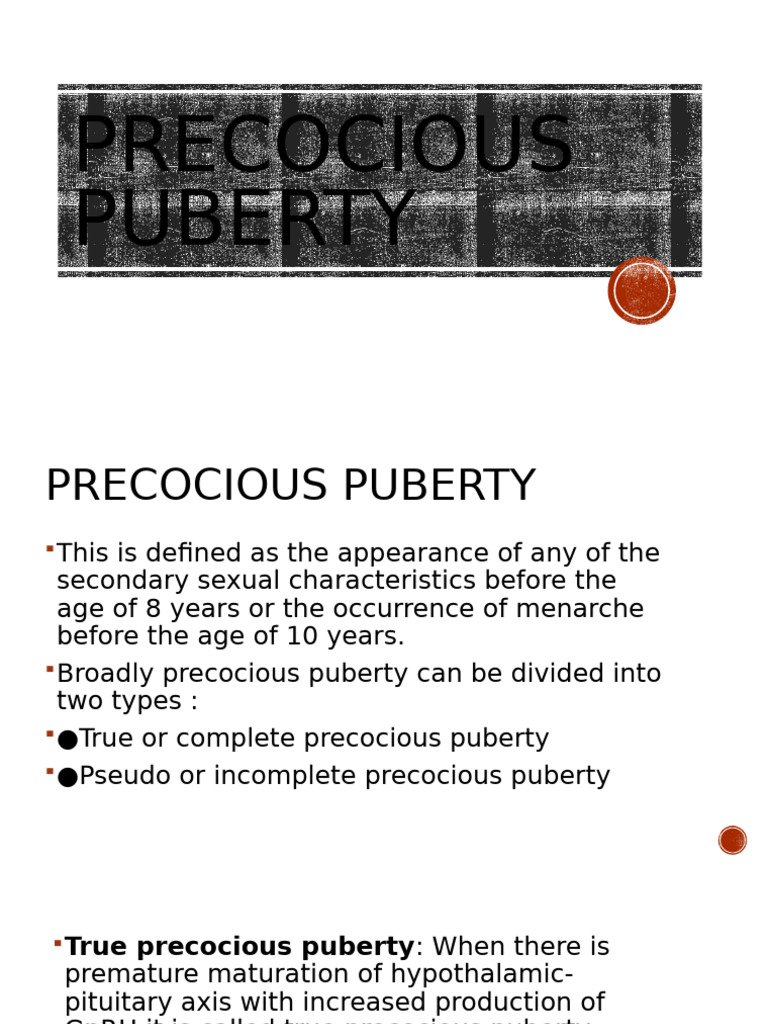 Precocious Puberty | PDF