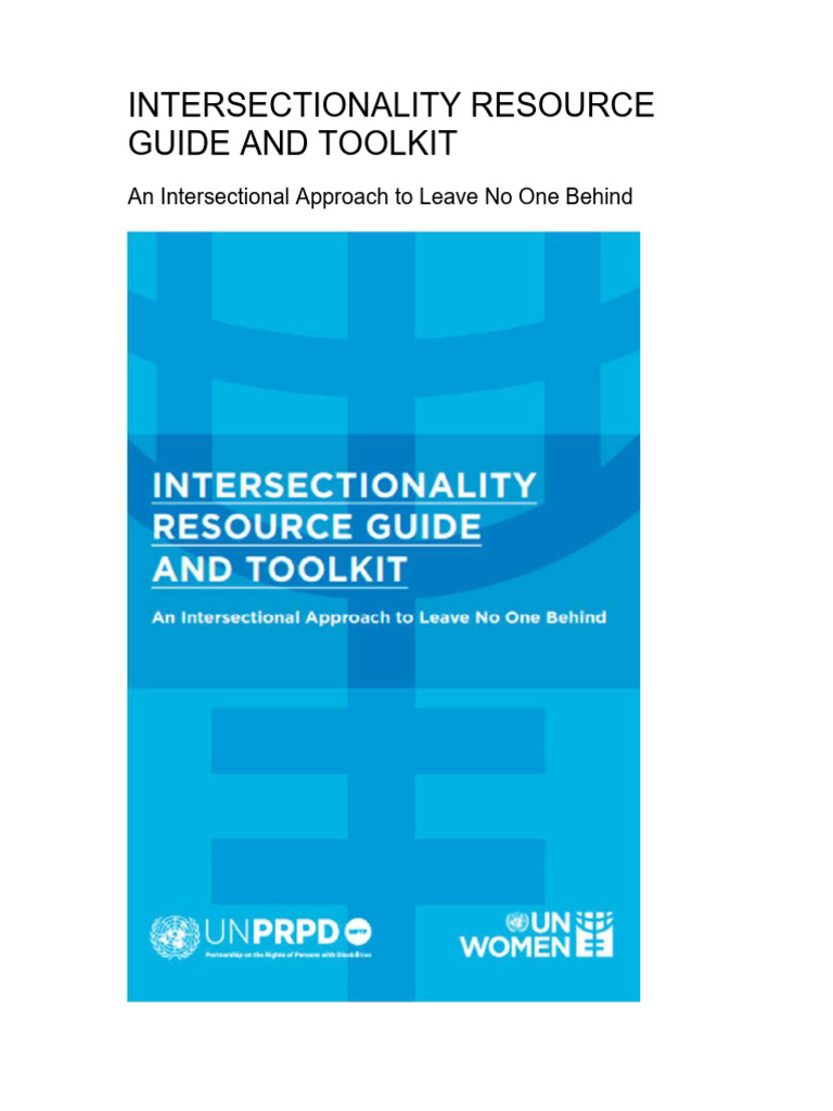 Intersectionality Resource Guide And Toolkit Large Print En Pdf