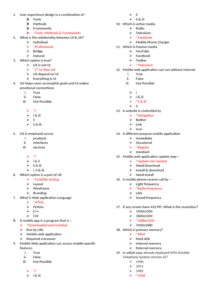 Updated Questions and Answer | PDF