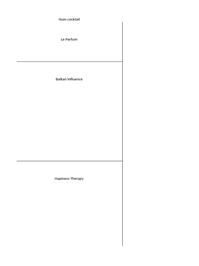 Fiche Technique Cocktails Mauricette PDF