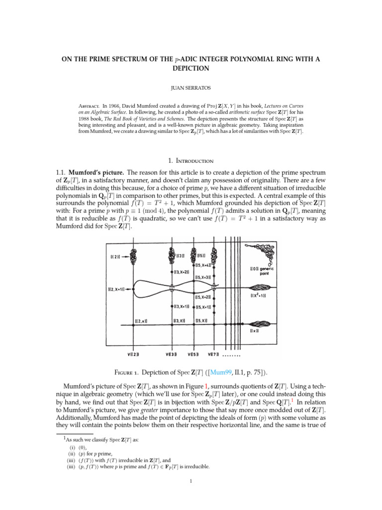 On The Prime Spectrum of The - Adic Integer Polynomial Ring With A ...