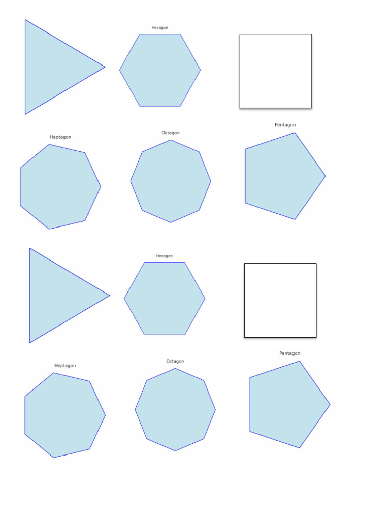Polygon Worksheet With Diagrams | PDF