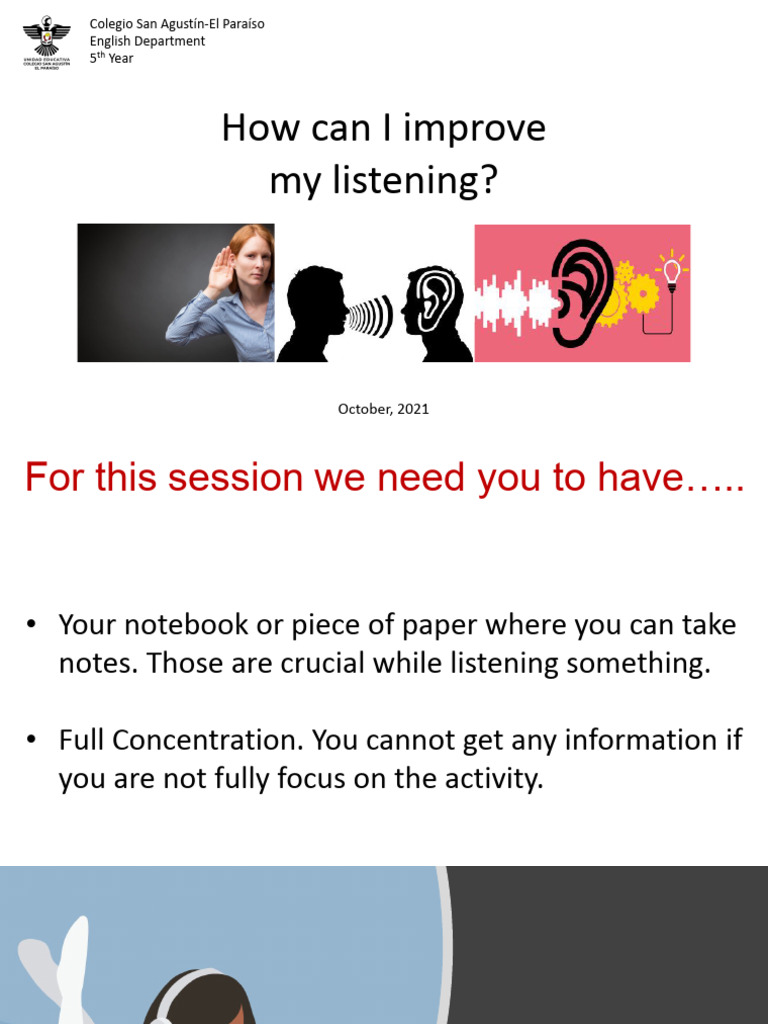 How To Improve Your Listening Skills (5th Year) | PDF | English ...