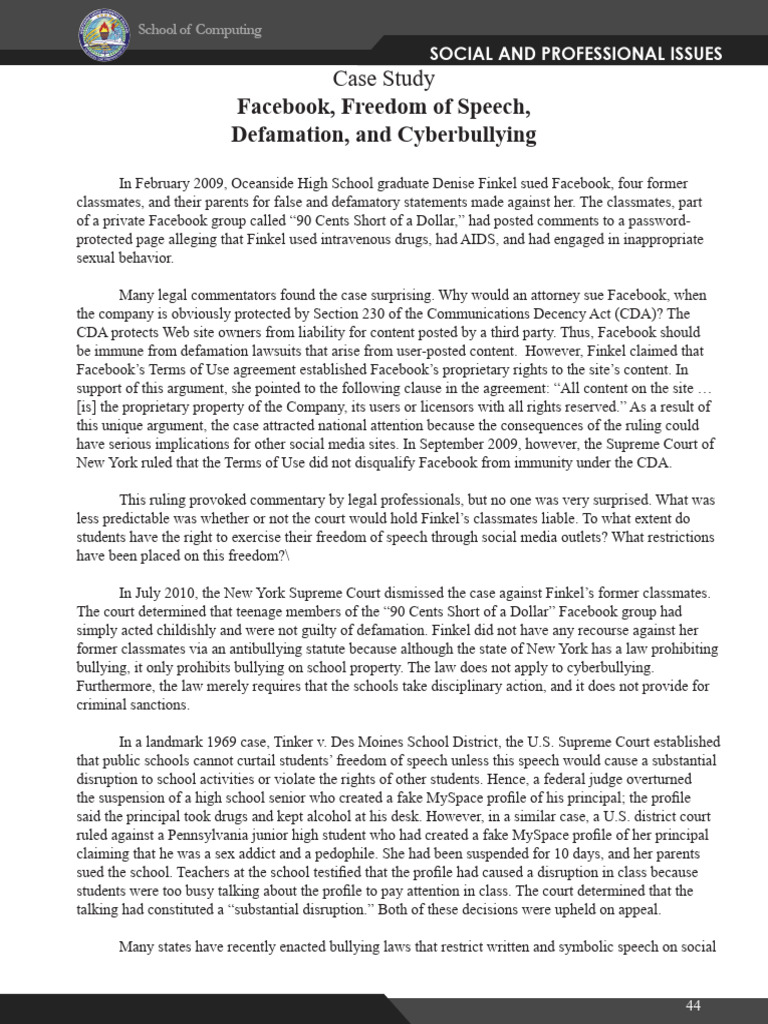 Facebook, Freedom of Speech | PDF