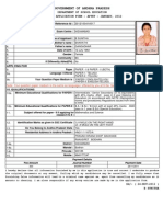 Government of Andhra Pradesh: Department of School Education On-Line Application Form - Aptet - January, 2012