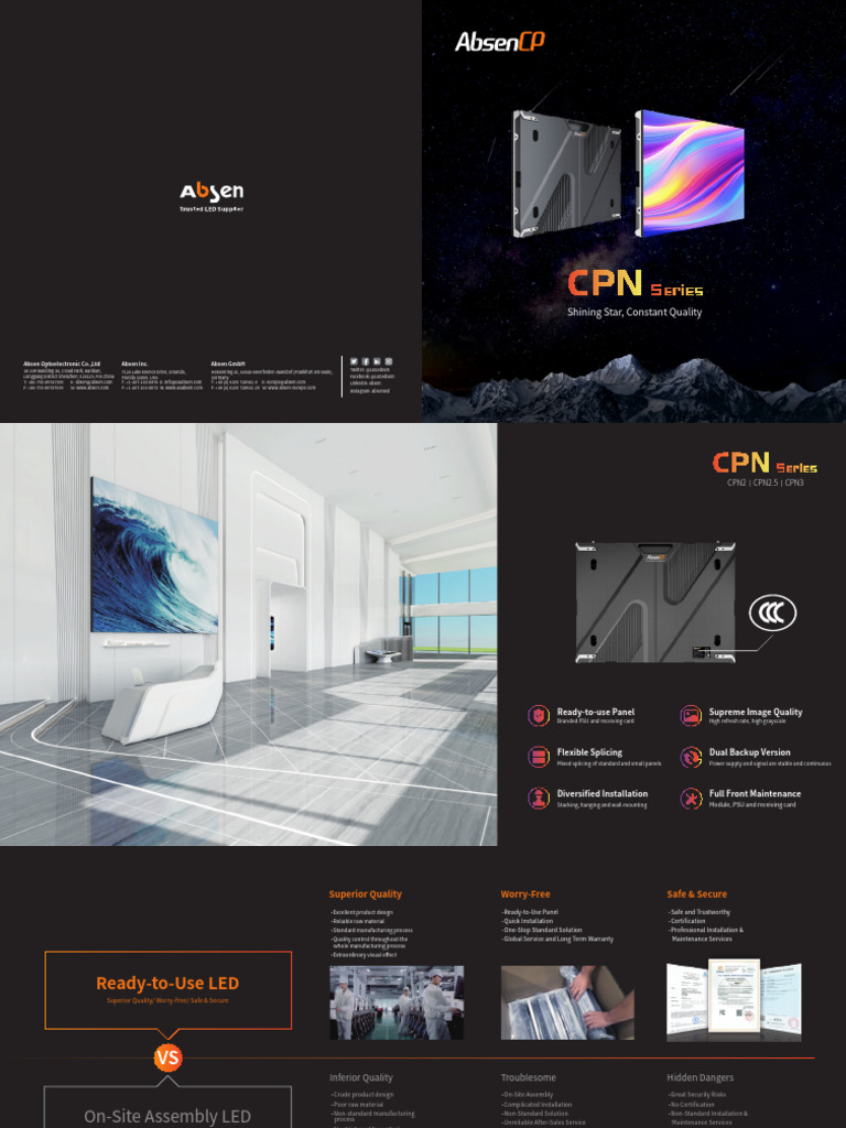 Absen LED Panel Installation Guide | PDF