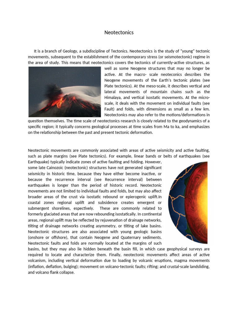 Neotectonics Article (ES) | PDF
