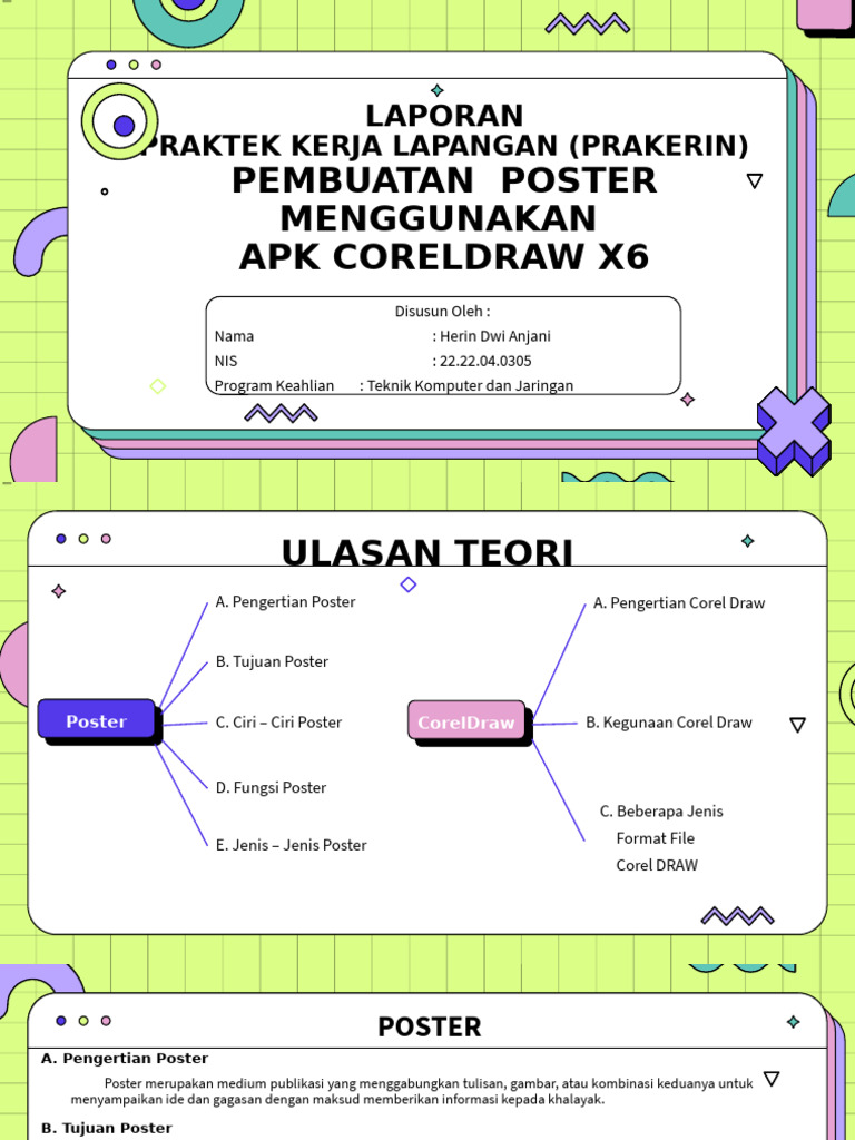 Pembuatan Poster Menggunakan Apk Coreldraw X6 PDF