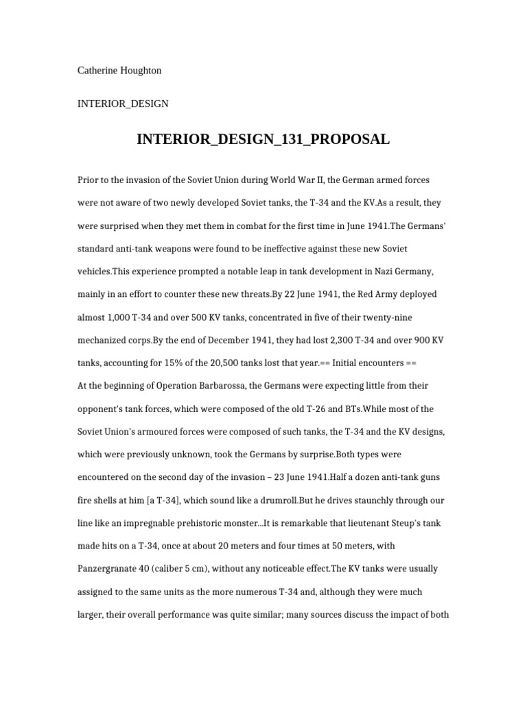 Interior Design 131 Proposal | PDF