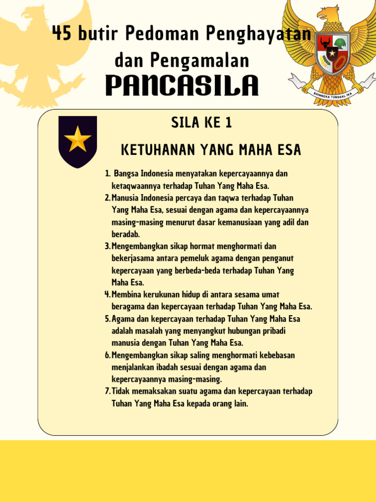 45 Butir Pengamalan Pancasila | PDF