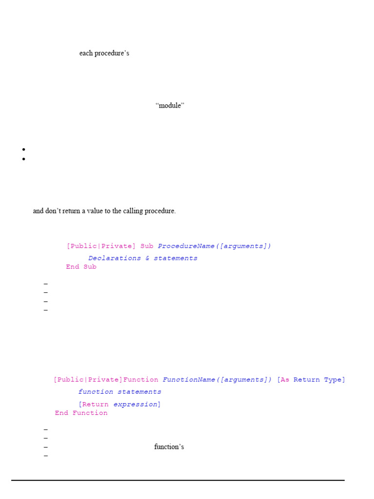 Procedures and Dialogs | PDF | Parameter (Computer Programming) | Computers