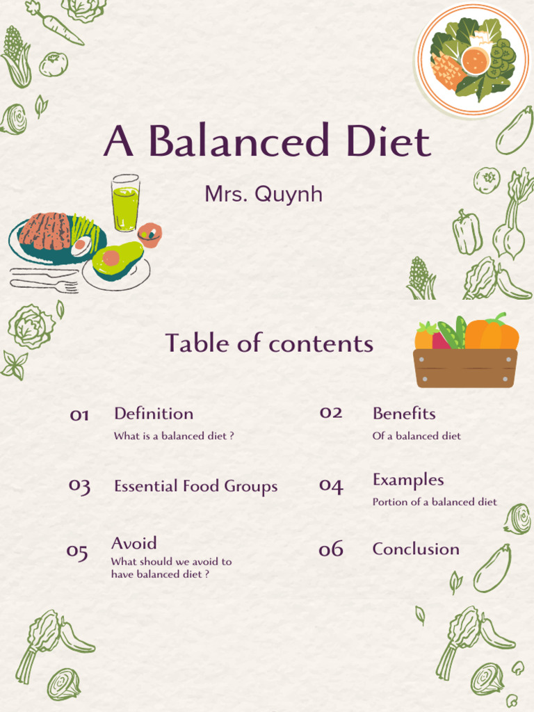 A Balanced Diet | PDF