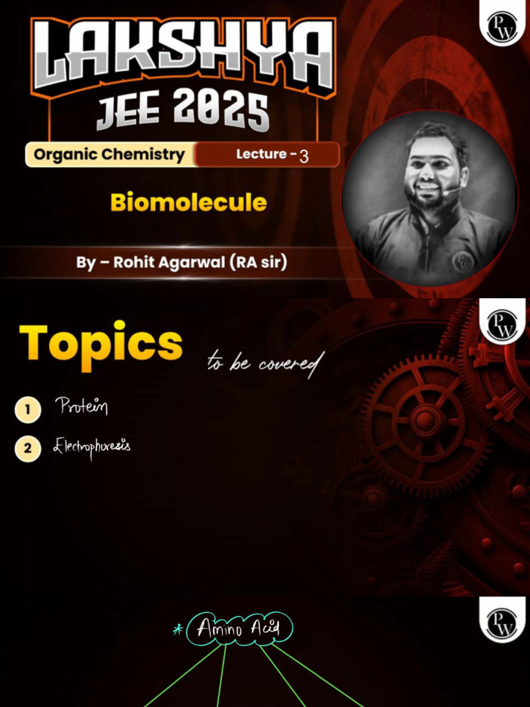 Biomolecules 03 - Class Notes - Lakshya JEE 2025 | PDF