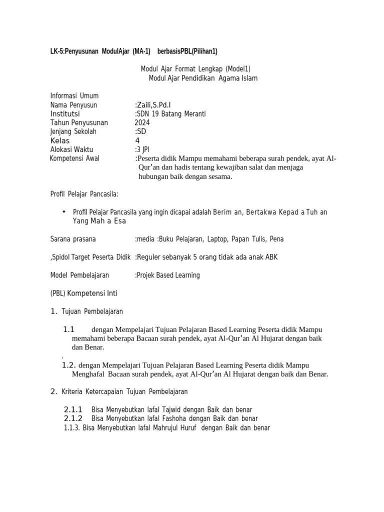 Modul PBL | PDF