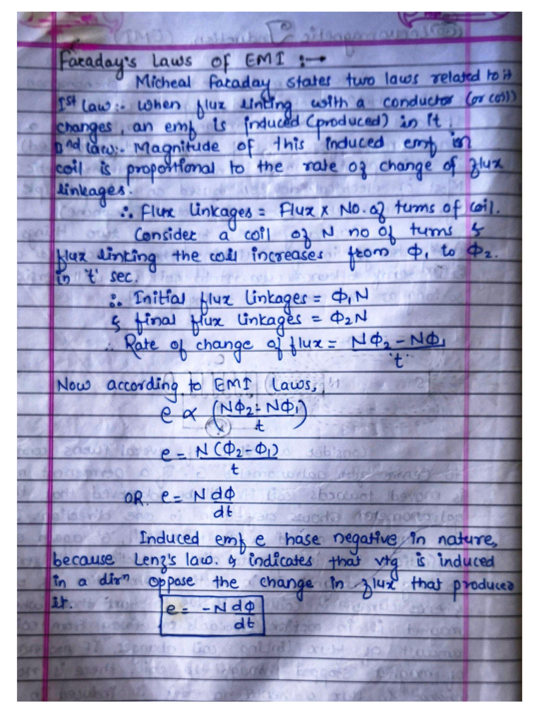 Faradays Law And Joules Law Pdf