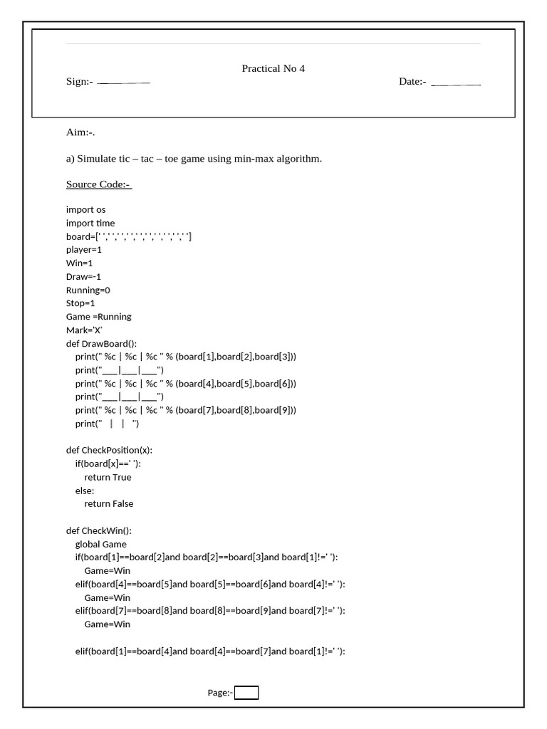 Practical No 4 | PDF