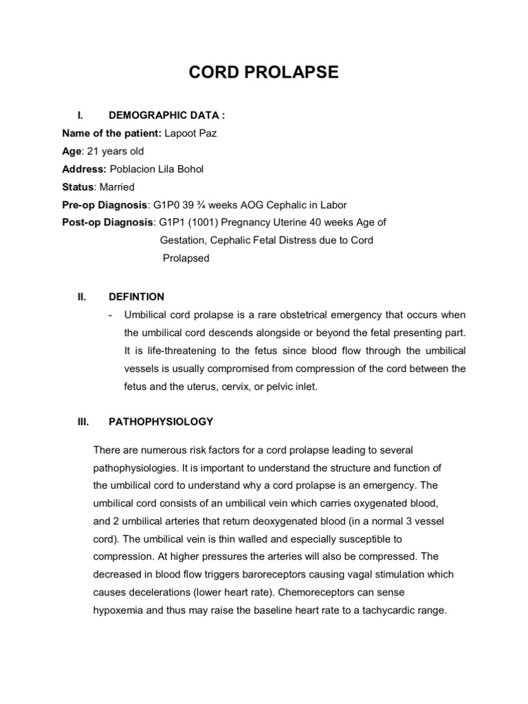 Cord Prolapse PDF